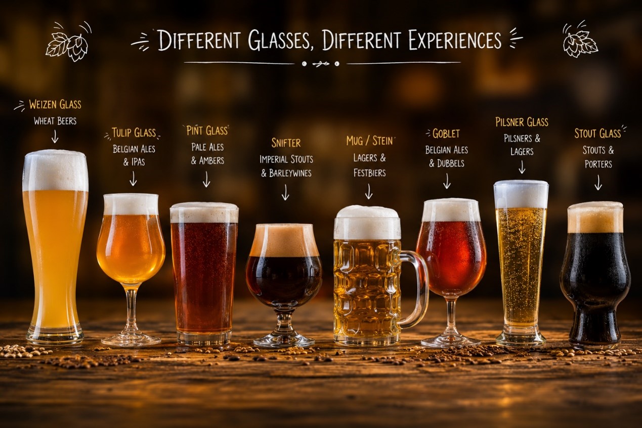 The Geometry of Flavor: How glassware shapes the beer experience